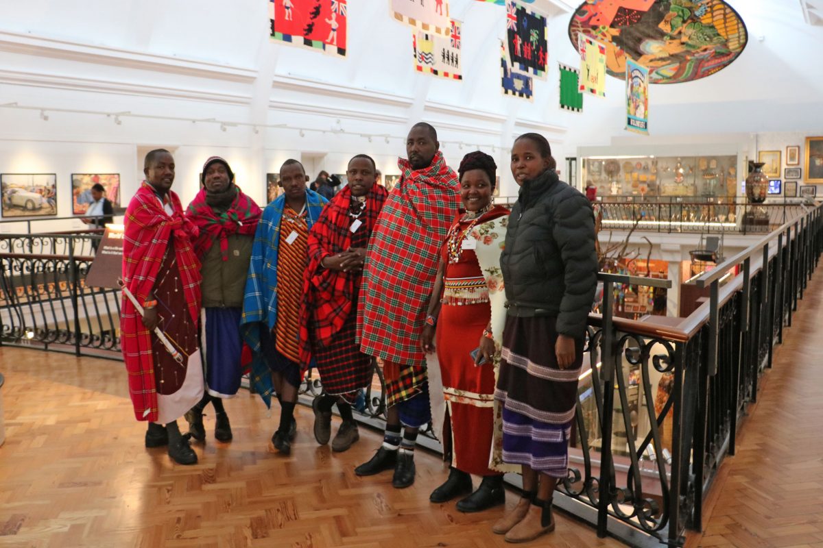 Seven Maasai visitors to the Horniman