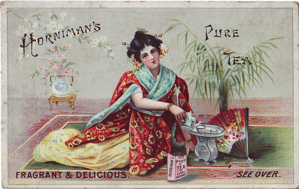 Horniman's Pure Tea advert showing a woman wearing a sari and pouring tea